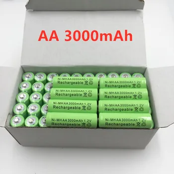 1~20 STK 1,2 V 3000mAh NI-MH AA Fyrirfram cargado bateras recargables NI-MH recargable AA batera para juguetes micrfono de la cmara
