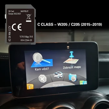 A213 V19 Fyrir Mercedes S BEKKNUM - W205/C205 2015-2019 Siglingar ÁBENDINGAR Kort GPS 32GB Kort