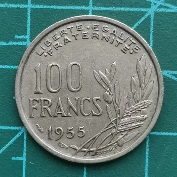 Franska 100 Frankar Mynt Ári Random100% Upprunalega Mynt
