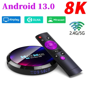 H96 MAX RK3528 Android 13.0 Setja Ofan á SJÓNVARPIÐ Kassi Spilari Móttakara 2,4 G/5G WiFi 6 8K HDR10+Bluetooth 5.0 Allwinner Klár TV Kassi