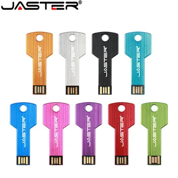 JASTER Lykill Lögun USB-lykilinn 64GB Vatnsheldur Penna Aka 32GB eigið merki Minni Standa 16GB Red Pendrive 8GB Skapandi Gjöf 4GB