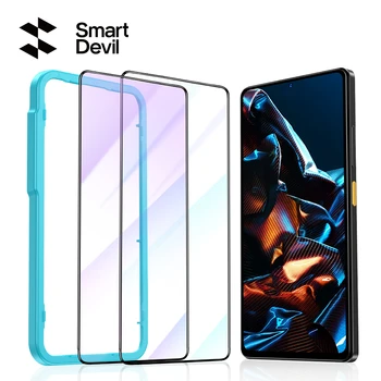 SmartDevil Fullt Ná Glas fyrir Xiaomi SKÖMMU F5 X5 Pro F3 X4 GT F4 F2 Pro X3 Pro HD Skjár Verndari M4 Pro M3 Gegn Blár Ray Kvikmynd