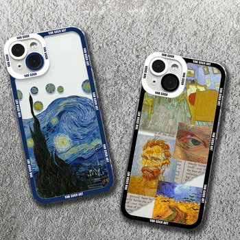Van Gogh Olíu Málverk Símann Málið Fyrir iPhone 14 Plús 13 12 11 14 Pro XR X S Max 7 8 Plús SE 2020 Höggheldur Mjúkur Ljóst að Ná