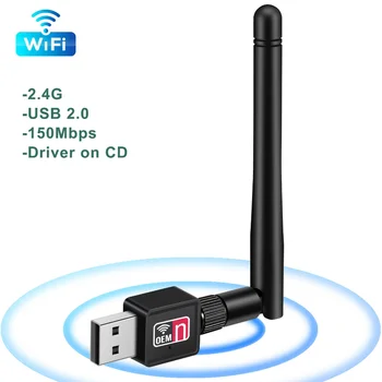 Þráðlaust Net Kort USB Wifi Millistykkið Wi-Fi Móttakara 802.11 n 2,4 G Wi-Fi Redeptor